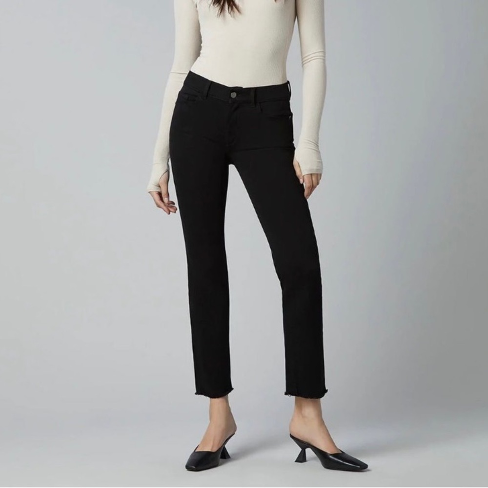 DL1961 Mara Straight Ankle Black Jeans Stretchy Comfort Sz 29   - Q1713